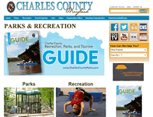 Tablet Screenshot of charlescountyparks.com
